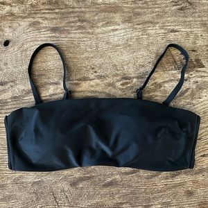aerie Black Bandeau Bathing Suit Top